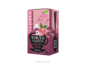 Herbata TOKYO GARDENS ( zielona jaśminowa o smaku brzoskwiniowym) BIO (20x2g) 40g - CLIPPER