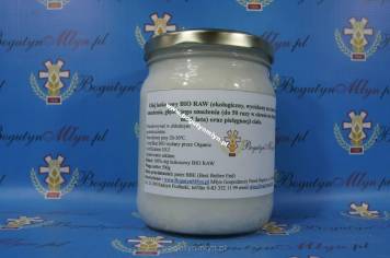 Olej kokosowy 490ml BIO Virgin RAW (surowy zimnotłoczony)  [SMAK I ZAPACH KOKOSA]