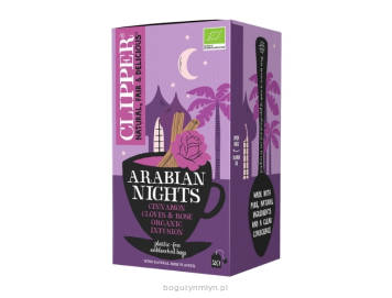 Herbata ARABIAN NIGHTS ( z cynamonem i goździkami o smaku róży ) BIO (20x2g) 40g - CLIPPER