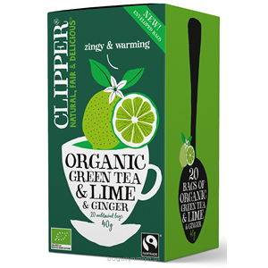 Herbata zielona Z LIMONKĄ I IMBIREM FAIR TRADE BIO ( 20X2g) 40g