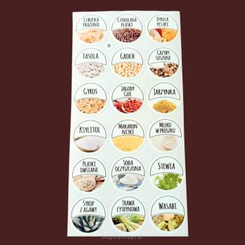 NAKLEJKI NA  PRZYPRAWY - ZESTAW NR 09