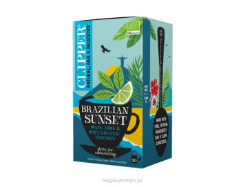 Herbata BRAZILIAN SUNSET ( yerba mate z mięta i limonką) BIO (20x2g) 40g - CLIPPER