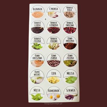 NAKLEJKI NA  PRZYPRAWY - ZESTAW NR 08