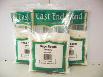 Sago ze skrobii palmy sagowej średnie ziarna (Sago seeds) 400g (Indie) - Medium